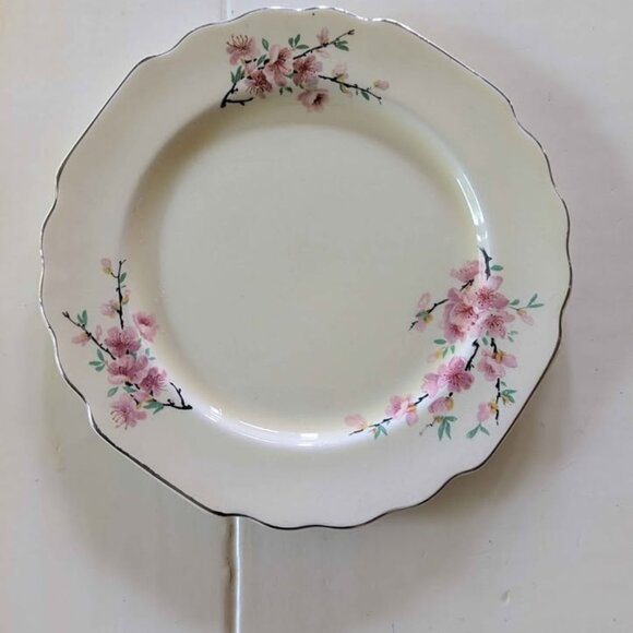 VTG 1930's LIDO W.S. George Canarytone USA 5 Dessert and 3 Salad Plates Floral - Picture 4 of 10